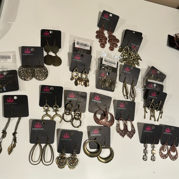 Paparazzi brass earrings set of‎ 24 - Picture 1 of 3